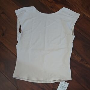 Women's Cream Sleeveless Top
